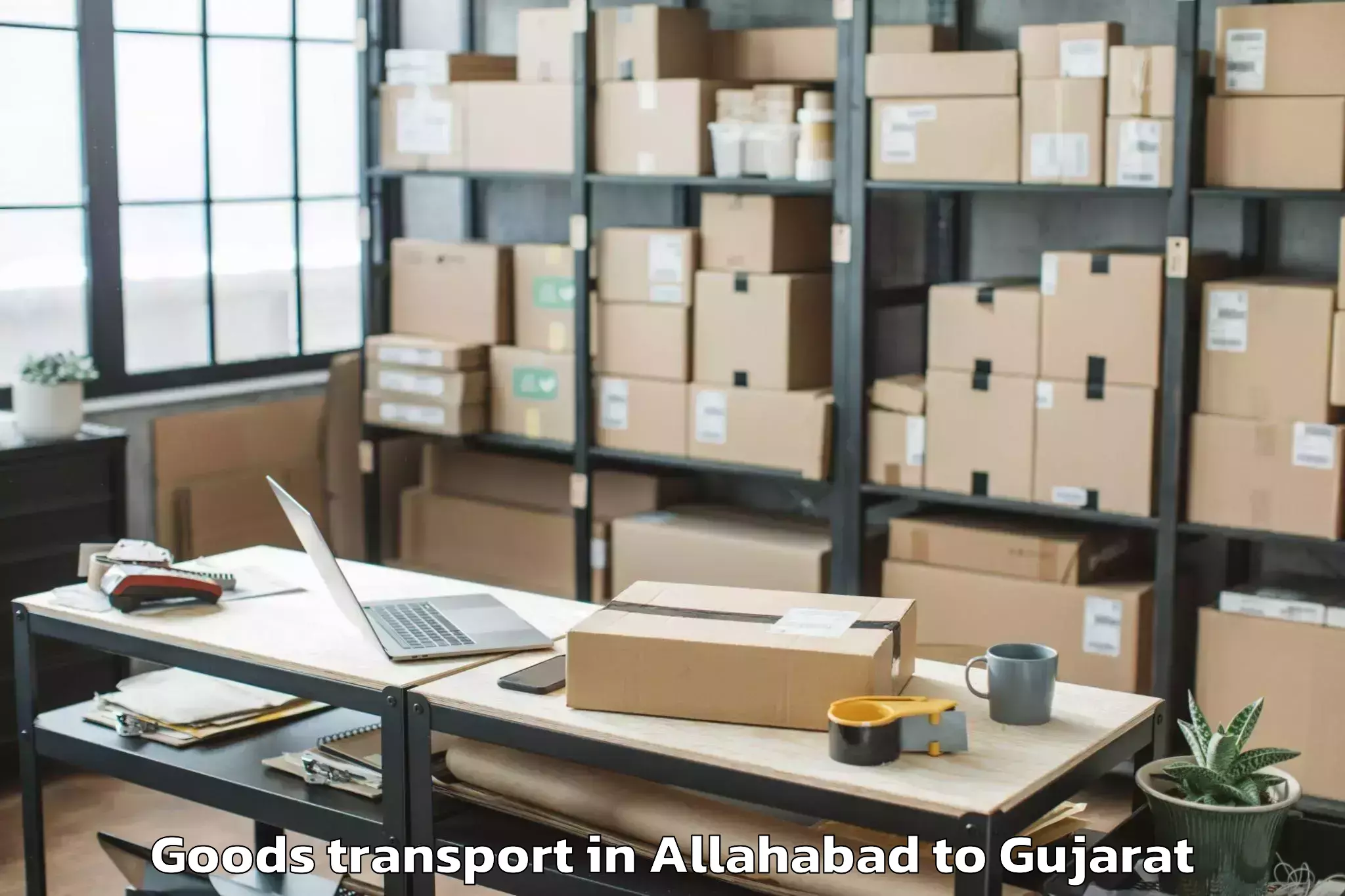 Top Allahabad to Udhana Goods Transport Available